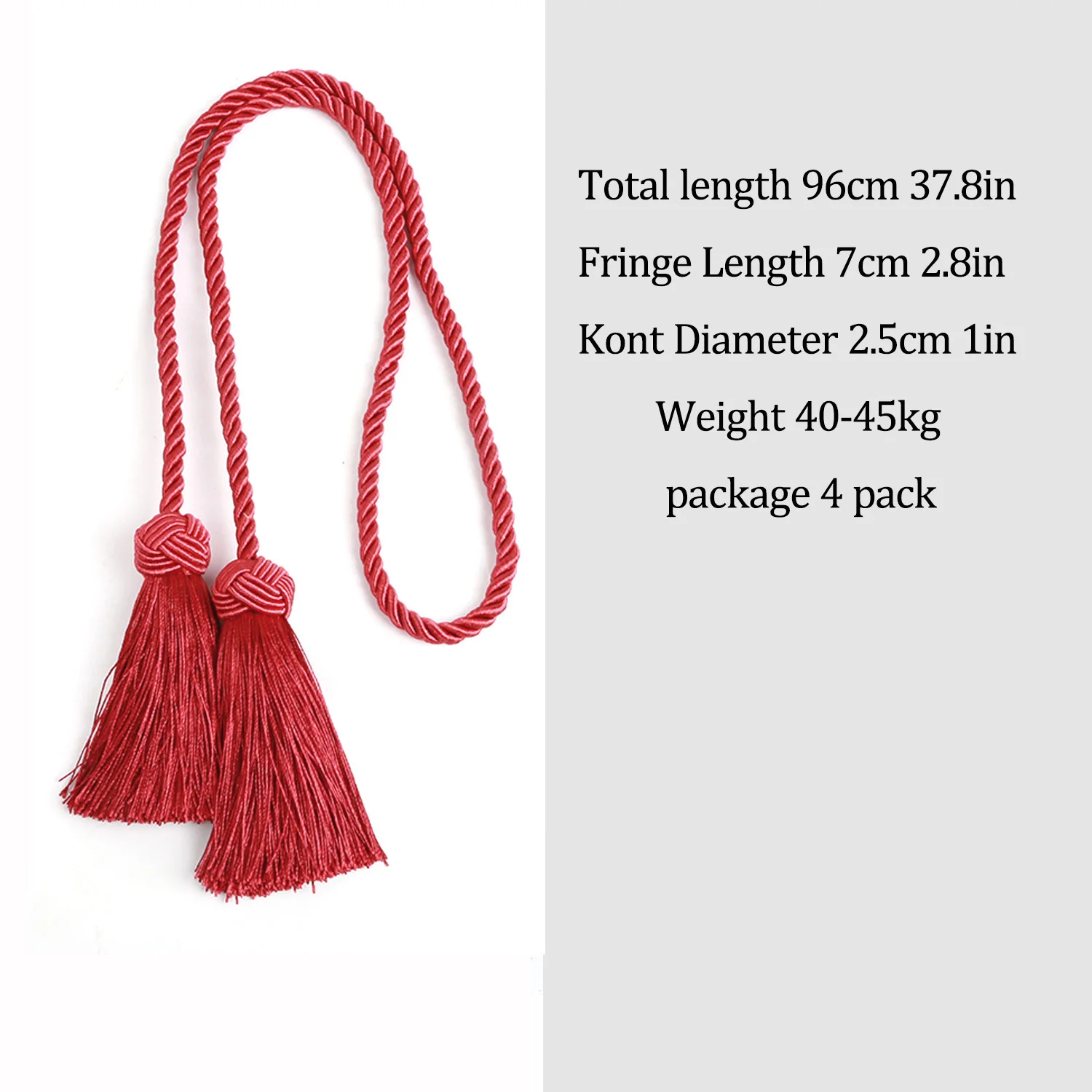 1Pc Tassel Tieback Curtain Holder Buckle Rope Polyester Handmade Hanging Ball Fringe Decoration For for Livingroom Accessory