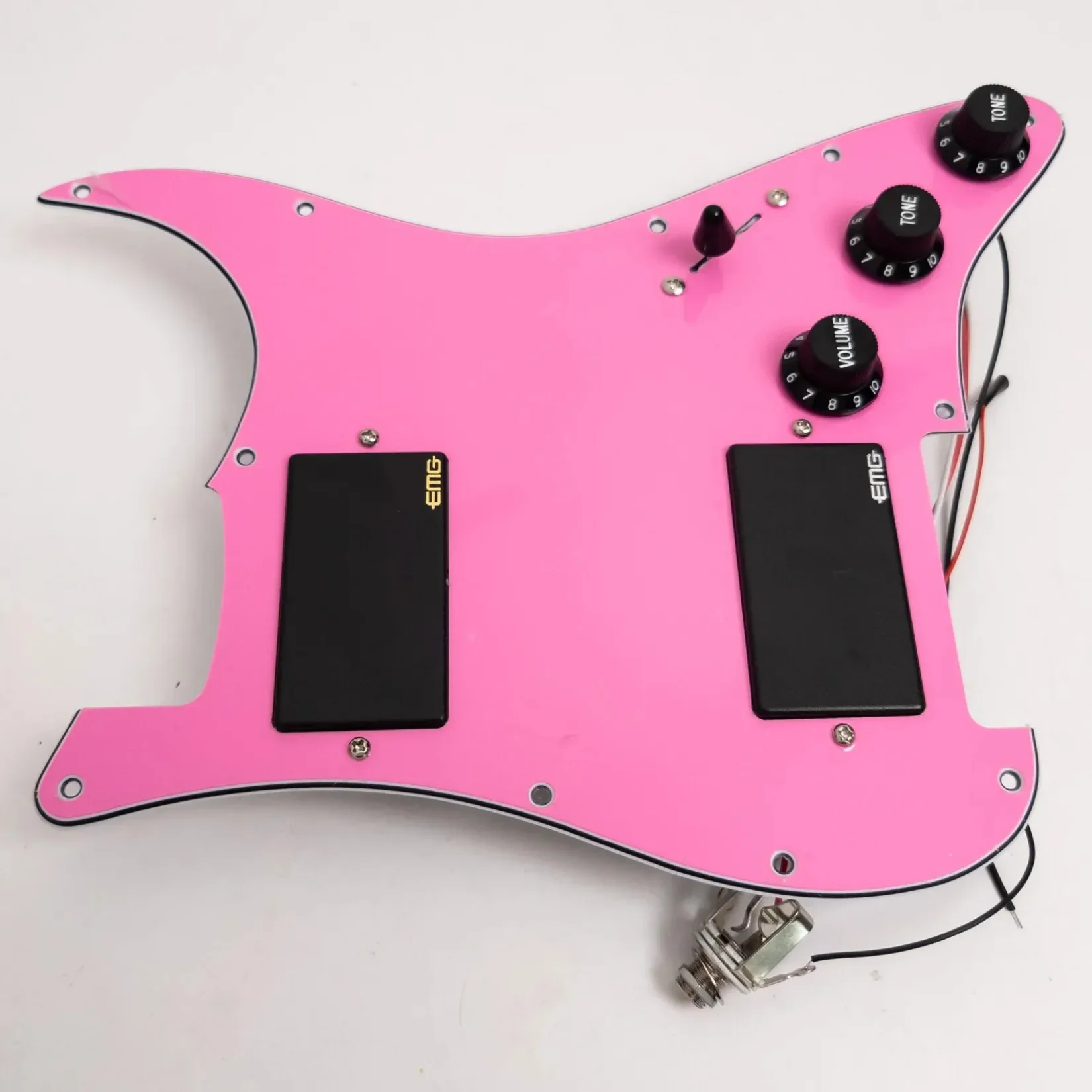 HH Loaded Pickguard with 9V Active Humbucker Pickups and Wiring Controls for ST Style Electric Guitar Upgrade Replacement Parts