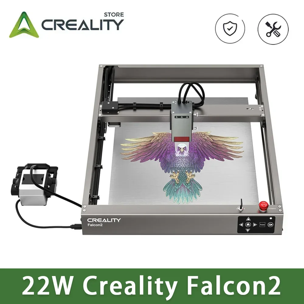 

Лазерный гравер Creality 22 Вт Creality Falcon2, 15 мм, дерево с одним проходом, красочная гравировка, 25000 мм/мин, сверхбыстрый, оригинальный 3d