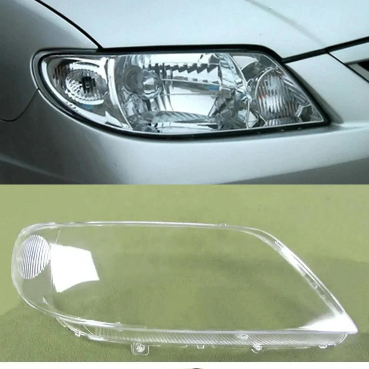 

Family Headlights Cover Transparent Headlamp Shell Lamp Shade Lens Replace Original Lampshade Plexiglass For Mazda 323