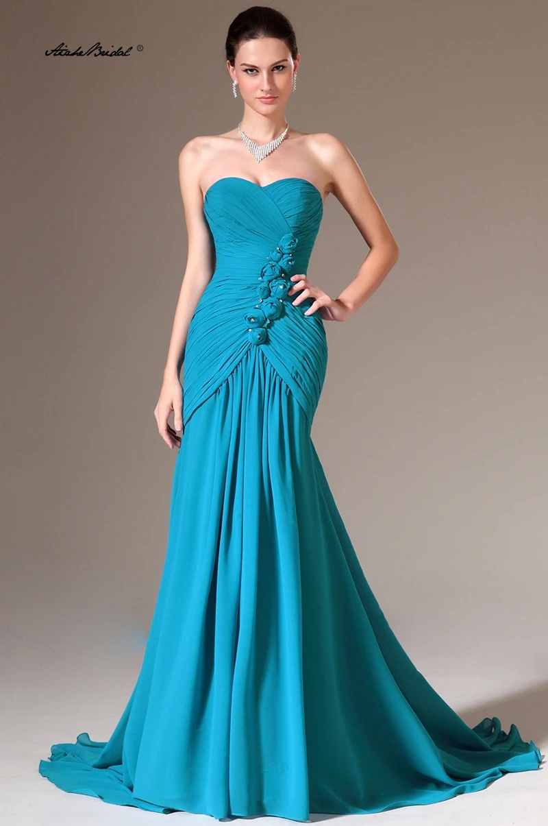 فساتين سهرة على شكل قلب طويلة حورية البحر بدون ظهر فساتين سهرة للنساء حسب الطلب #3