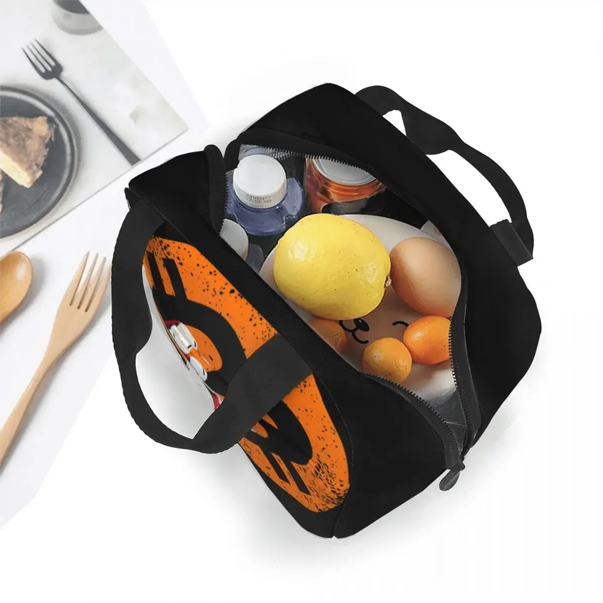 Crypto Insulated Lunch Bag Large Bitcoin Btc Blockchain Geek Lunch Container Cooler Bag Lunch Box Tote Work Travel Bento Pouch