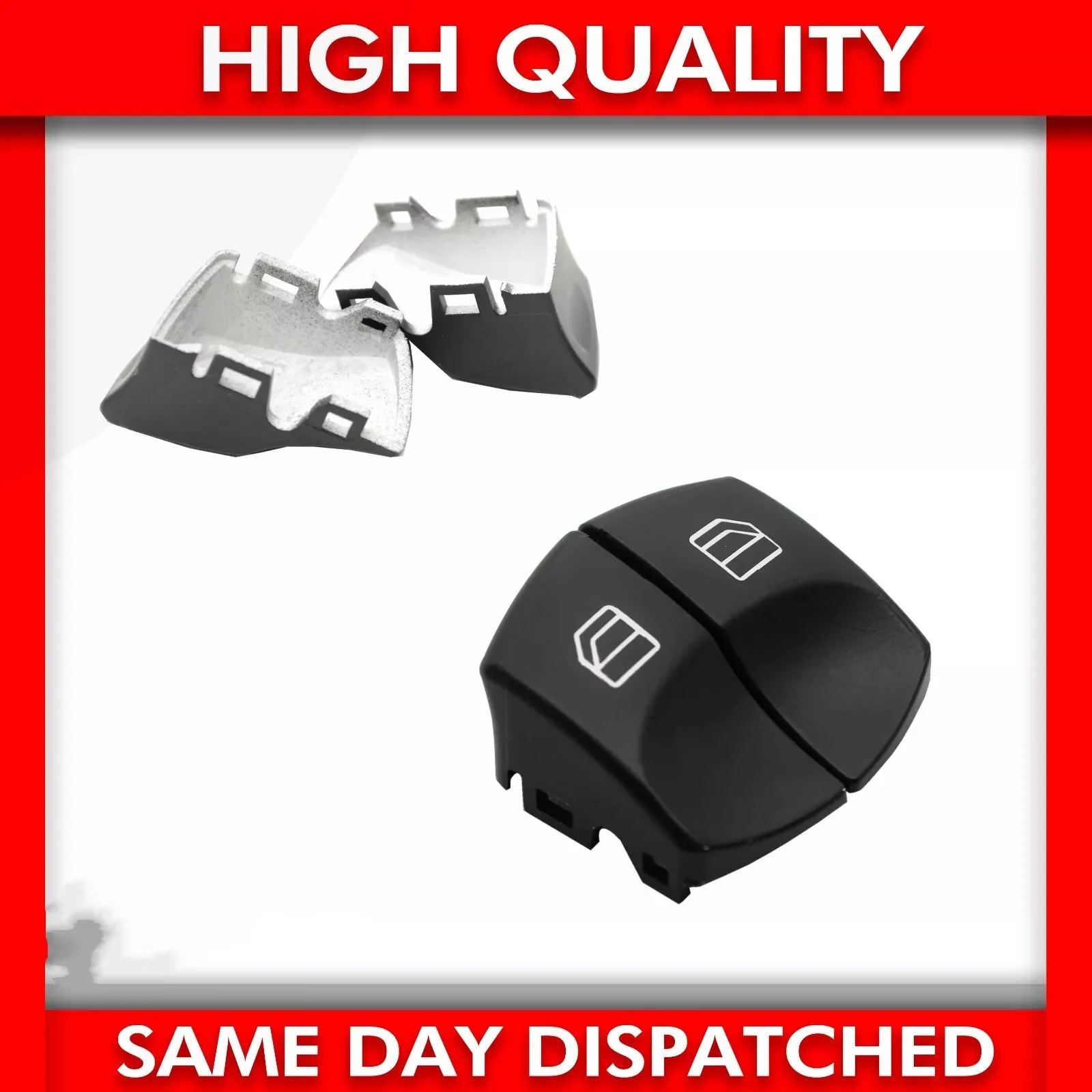 زر مفتاح نافذة السيارة مناسب لمفتاح التحكم في نافذة مرسيدس سبرينتر وشركة فولكس فاجن كرافتر - جانب السائق - يمين + يسار #2