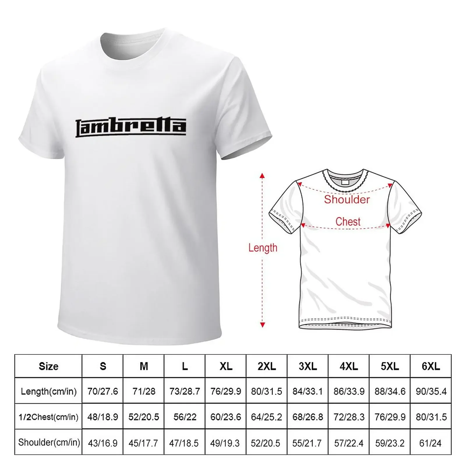 Lambretta design T-Shirt vintage summer top fitted t shirts for men