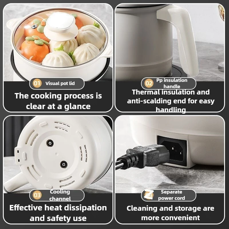 450W 완전 자동 요리 통합 밥솥 가정용 전기 냄비는 라이너에 달라 붙지 않습니다. 간단한 조작 밥솥