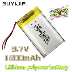 3.7V 1200mAh 102540 Rechargeable Lithium Polymer Li-Ion Battery for Mp3 Mp4 Mp5 Toys DVR GPS PDA Power Tools LED Light