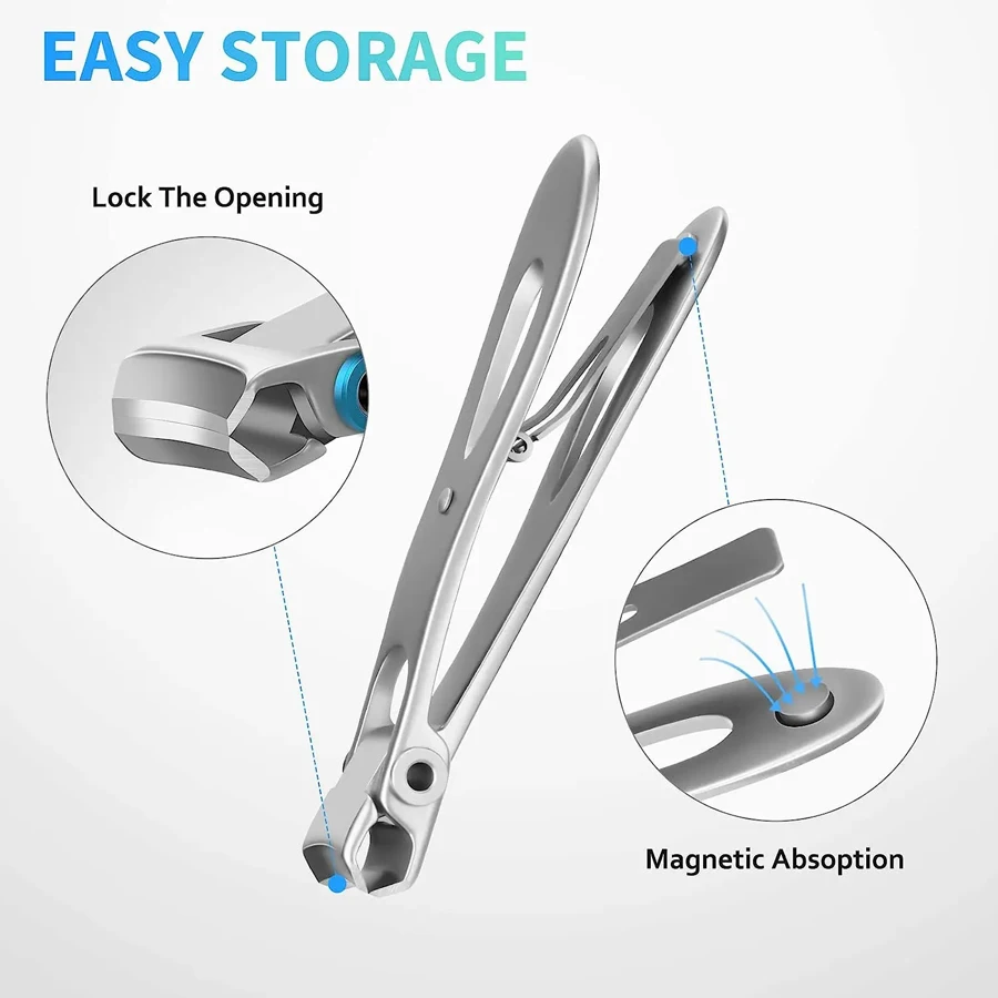 Large Opening Nail Clippers Nail Clippers Gray Nail Thick Hard Toenails for the Elderly Paronychia Clippers High Grade view 3