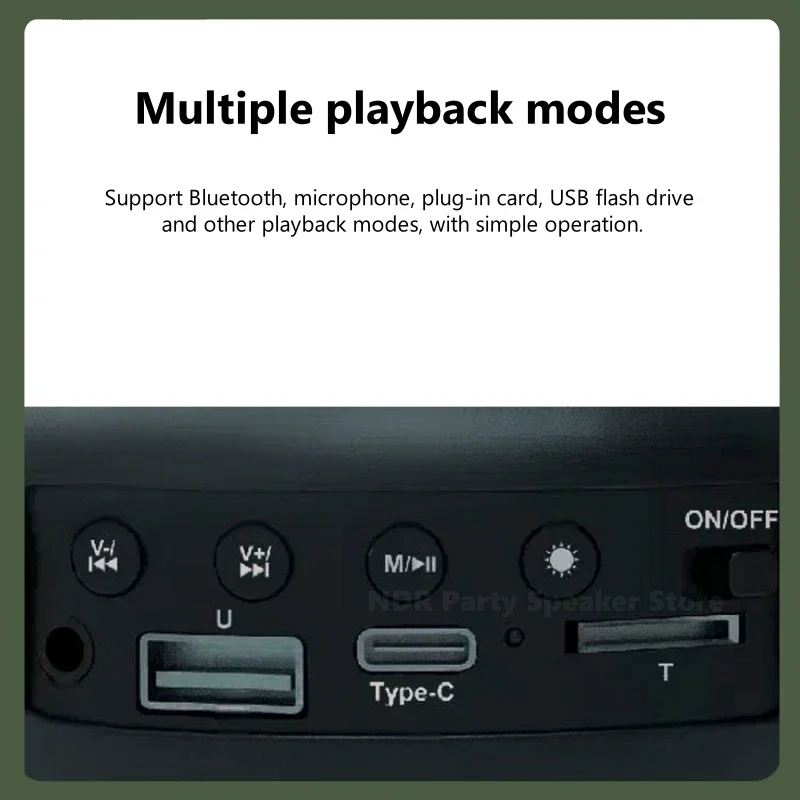 Multi-functional Wireless Blue Tooth Speakers Shoulder Bag for Home Outdoor Party Camping with RGB Light Small Subwoofer