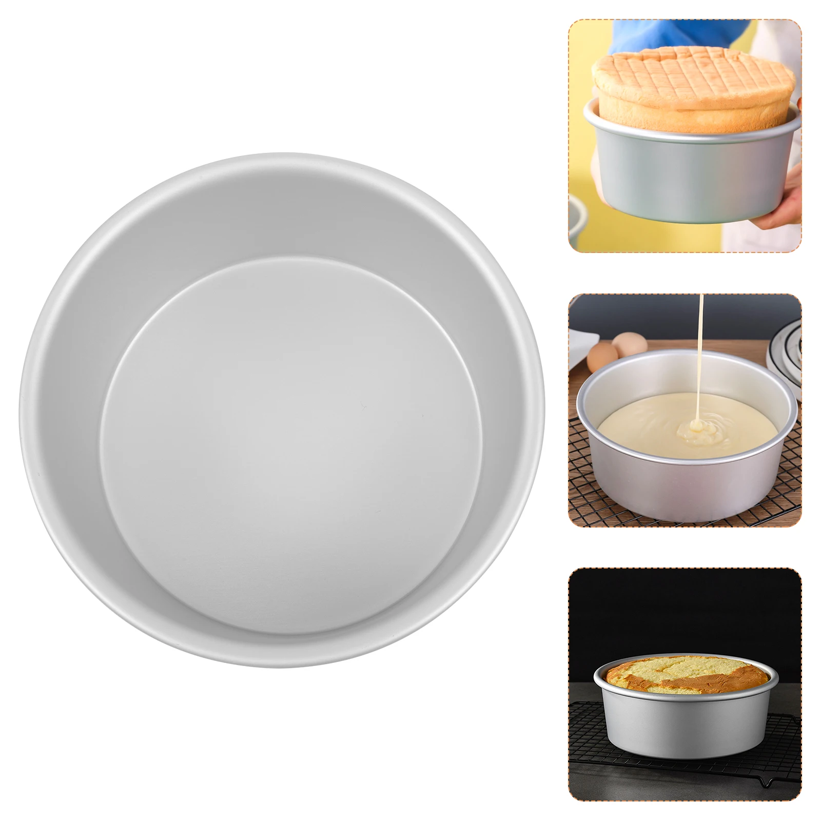 

2pcs Home Molds Chocolate Diy Molds Silver Non-Stick Bakeware Supplies Dessert Baking Tool Pan Mousse Cake Mold Baking Mold Cake