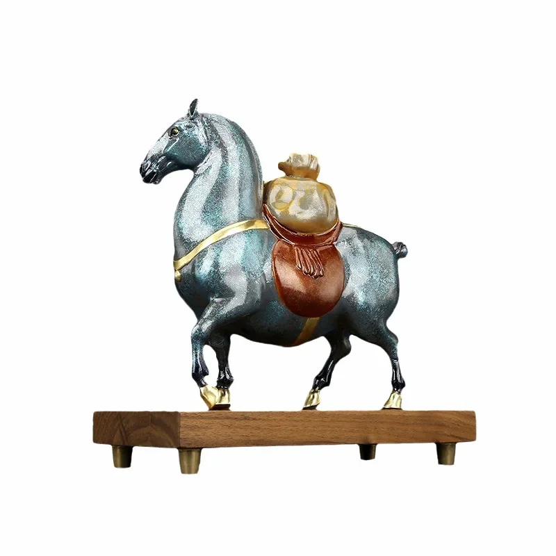 Home office Bronze Horse Crafts Rich Decoration Interior Desktop Religious Gifts Instant Success