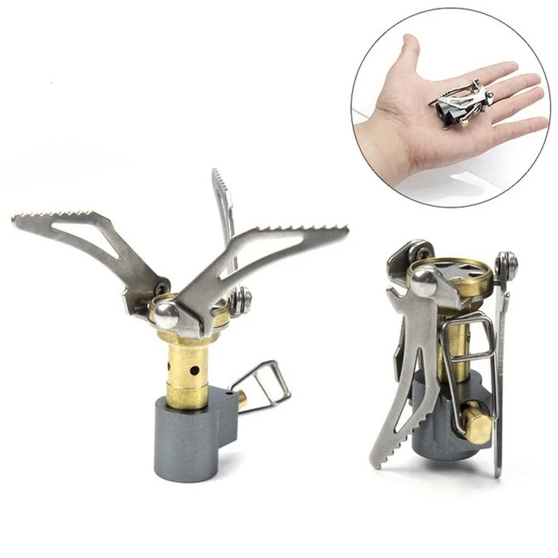 Camping Stove Mini Stove Integrated Folding Stove Camping Outdoor Survival Equipment Portable Pocket Stove Camping Equipment