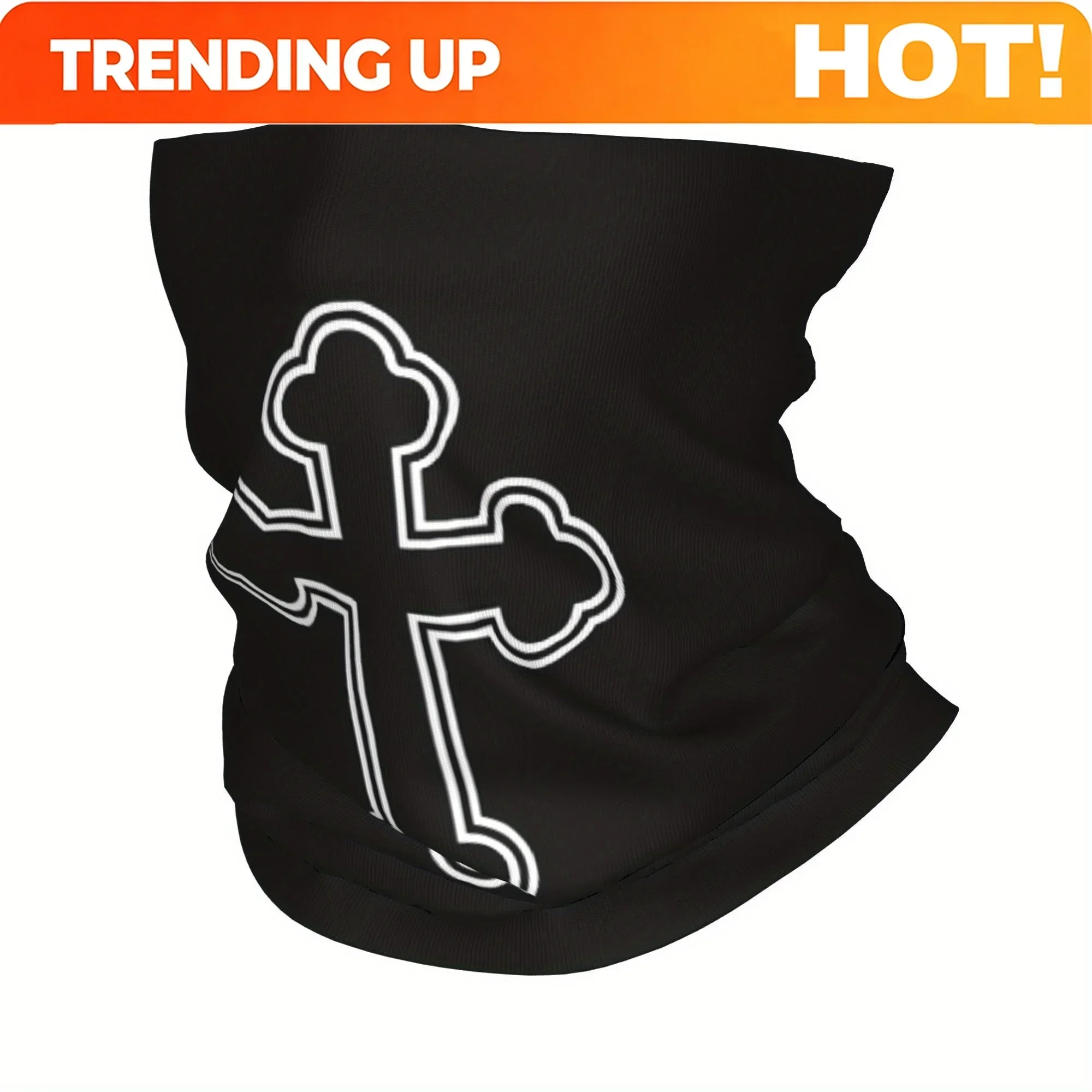 Customization Serbian Orthodox Cross Symbol Scarf Neckerchief Neck Face Mask Polyester