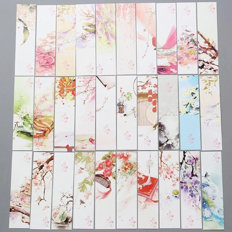 Marque-pages en papier chinois créatif, 30 pièces, cartes peinture rétro, belle, meilleure vente
