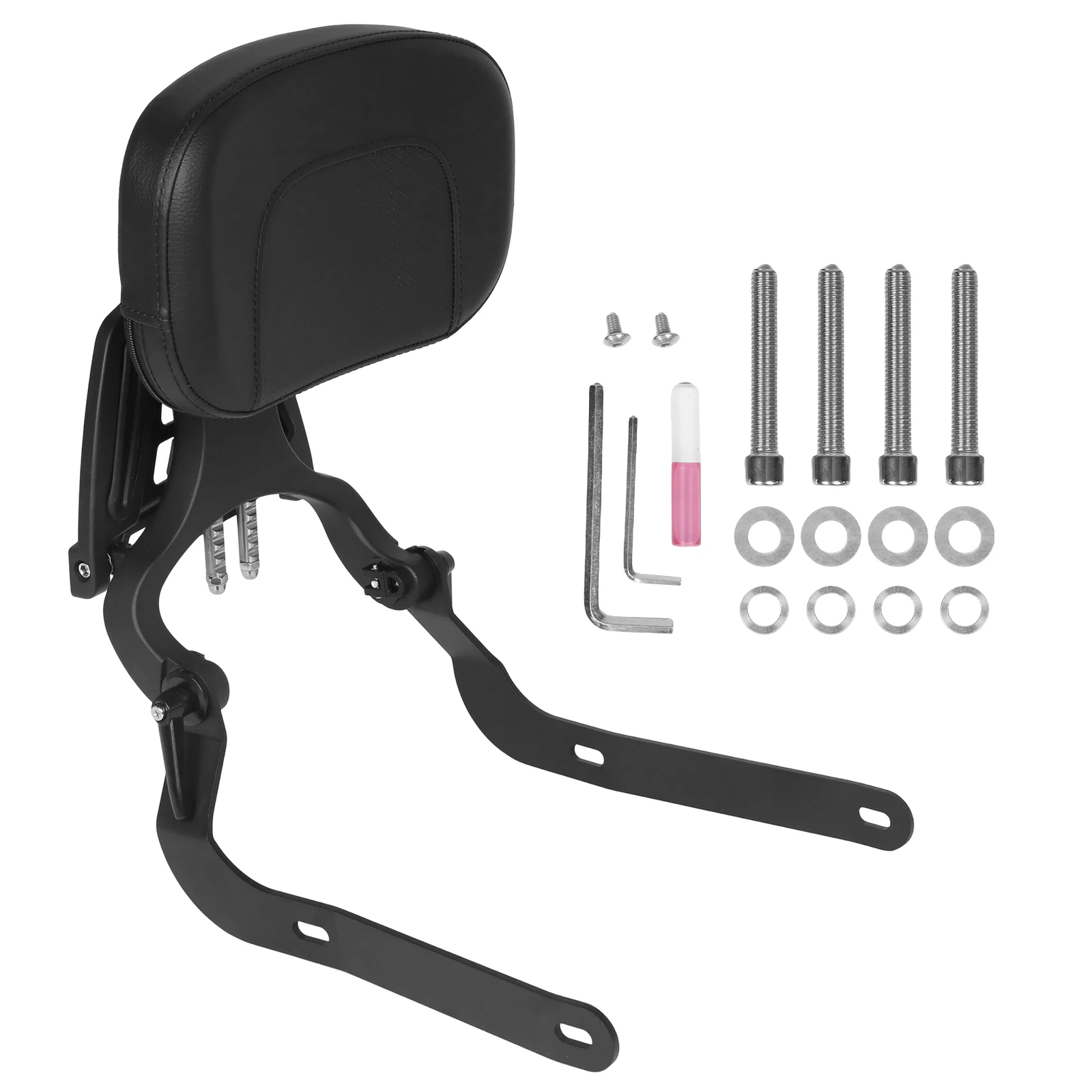 

Motorcycle Rear Backrest Rear Passenger Seat Replacement with Comfortable Pad for Harley 14-22 Street750/500 XG750/500