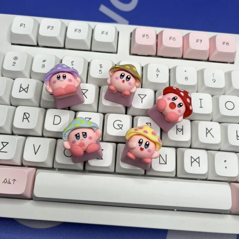 

Sanrio Cinnamon Roll Cute Personalized Kirby Keycap Game Mechanical Keyboard R4 ESC Cross Axis Cartoon Anime Girl Heart Keycap