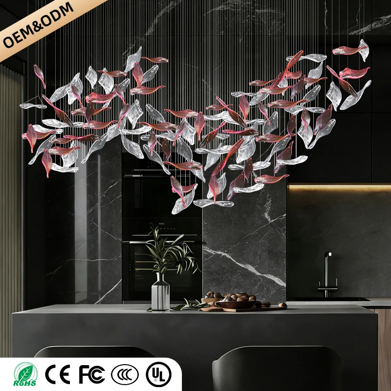 Hanging Ceiling Chandeliers Living Room Restaurant Chandeliers Lighting Kitchen Island Glass Pendant Light Dining Table Fixtures