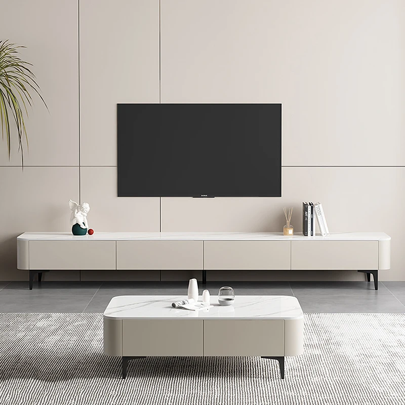 

Design Elegant Tv Cabinet Nordic Display Premium Storage Trendy Minimalist Tv Stand Light Luxury Meuble Tv Living Room Furniture