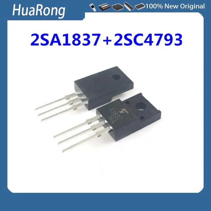

Новые 20 шт. 2SC4793 + 2SA1837 (C4793 10 шт. + A1837 10 шт.) 230 В 1 А TO-220F, по 10 шт. каждого типа.