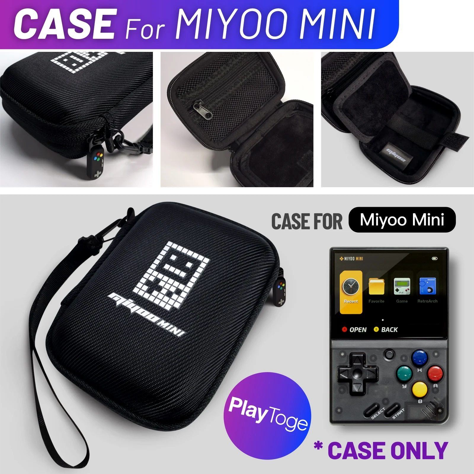 Miyoo Mini Case, twardy przenośny dedykowany futerał na Miyoo Mini V2 z 2. 4-calowym ekranem