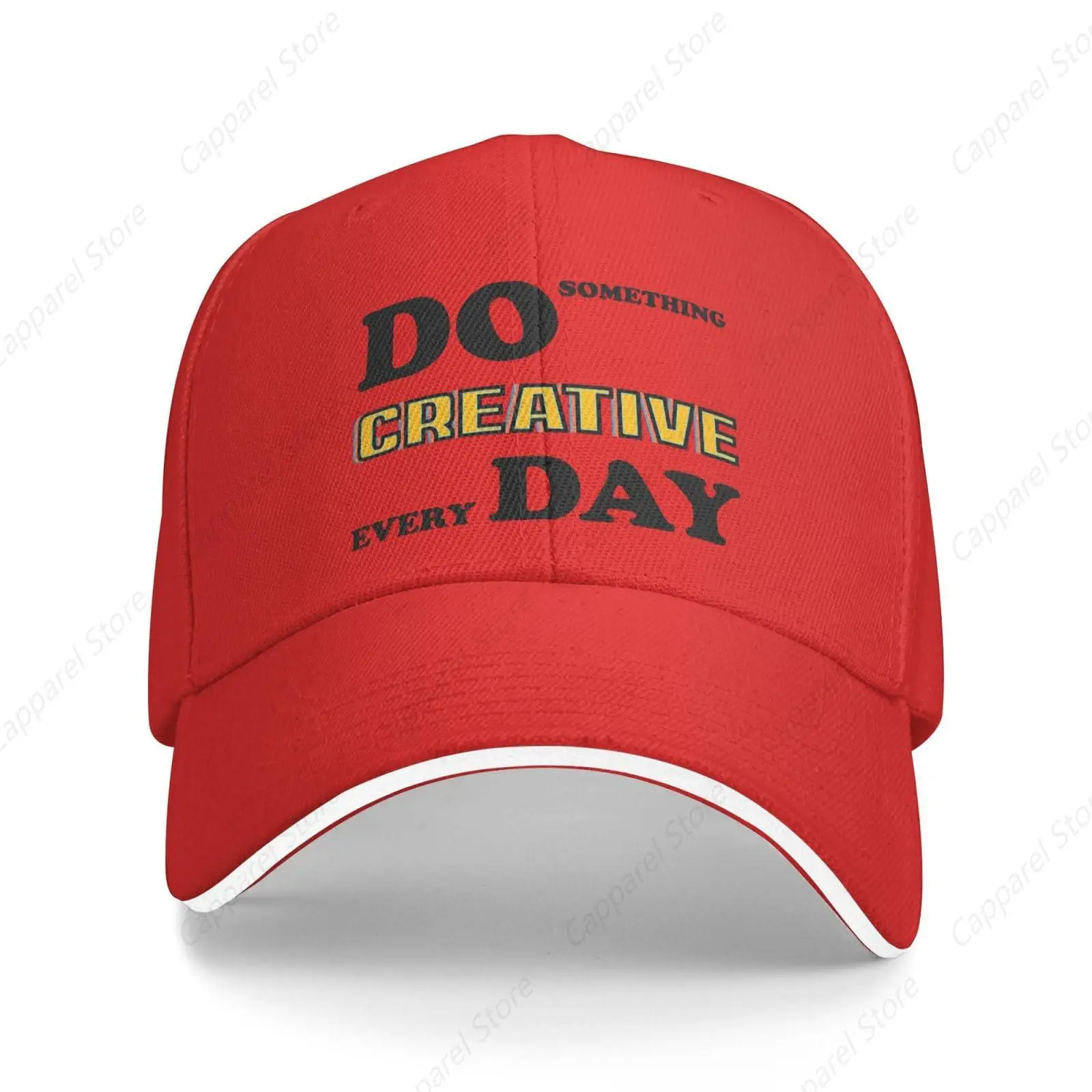 

Do Something Creative Every Day Baseball Cap for Men Women Sandwich Brim Dad Hats