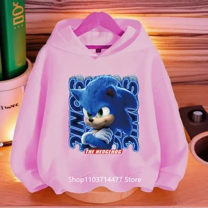 Heiße super schläfrige Cartoon -Cartoon -Druck Lungen Baby Kinder Jungen Kinder Kinder Ärmel Sweatshirt 12 Hauptverkäufe Sonic Children's Clothing - №7
