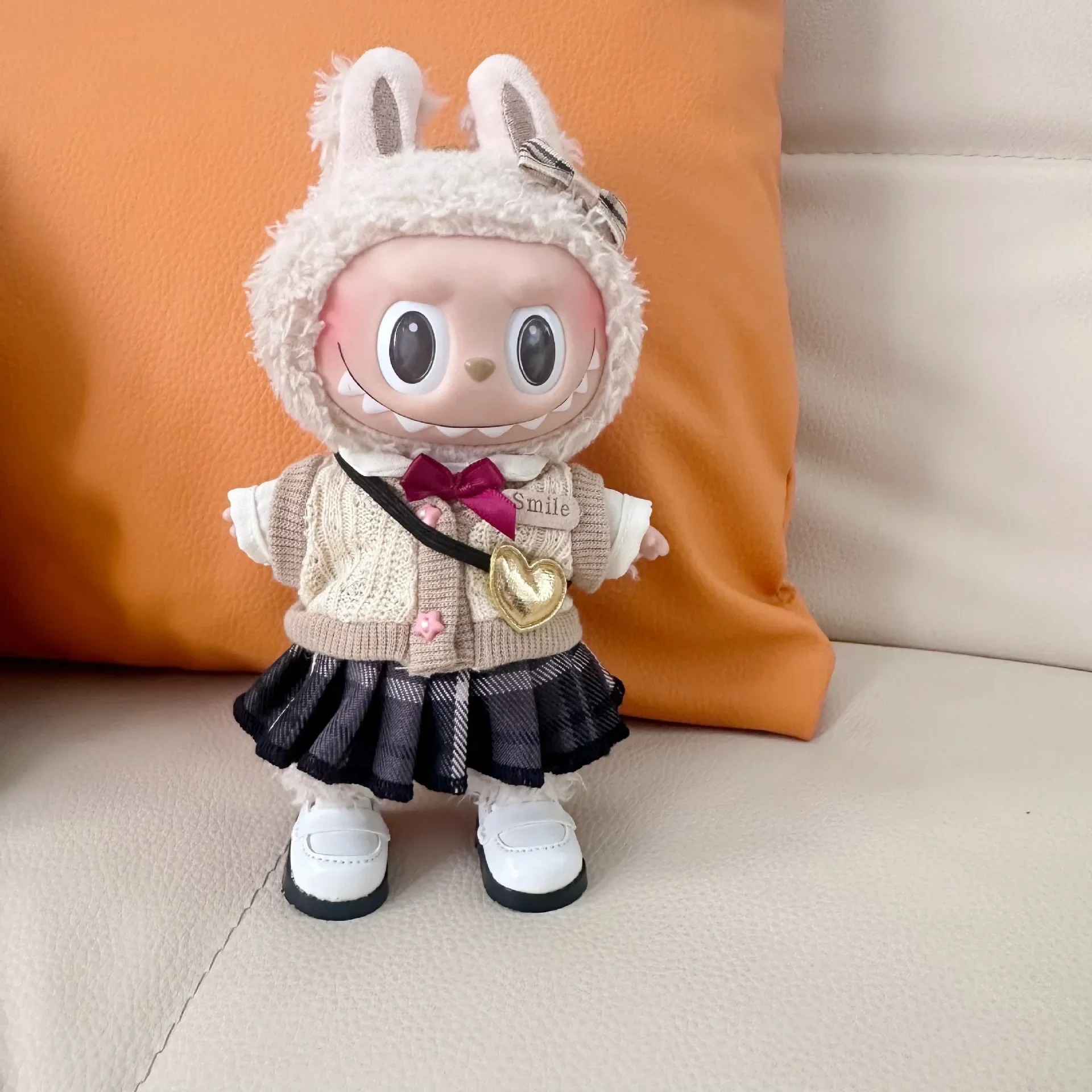 洋服のみ】17CM ラブ服 JK風スーツ LABUBUドール服 可愛い学生風スカート ドールアクセサリー