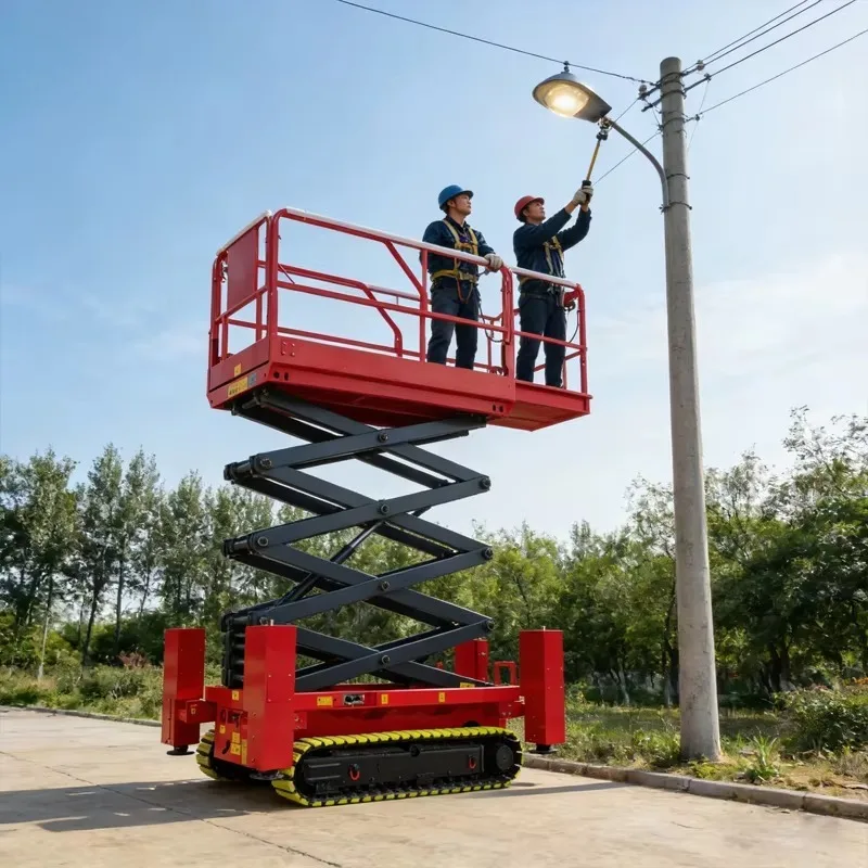 12m 14m 16m Flexible Safety Rail High-altitude Stable Base  Electric Scissor Lift Tables  Scissor Lift view 6