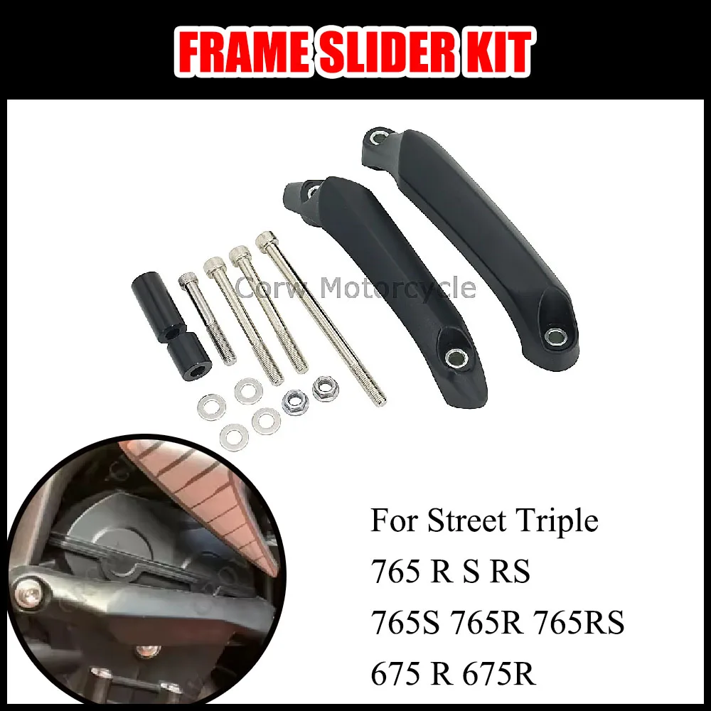 

Motorcycle Engine Guard Crash Frame Slider Falling Protector Cover KitFor Street Triple 765 R S RS 765S 765R 765RS 675 R 675R