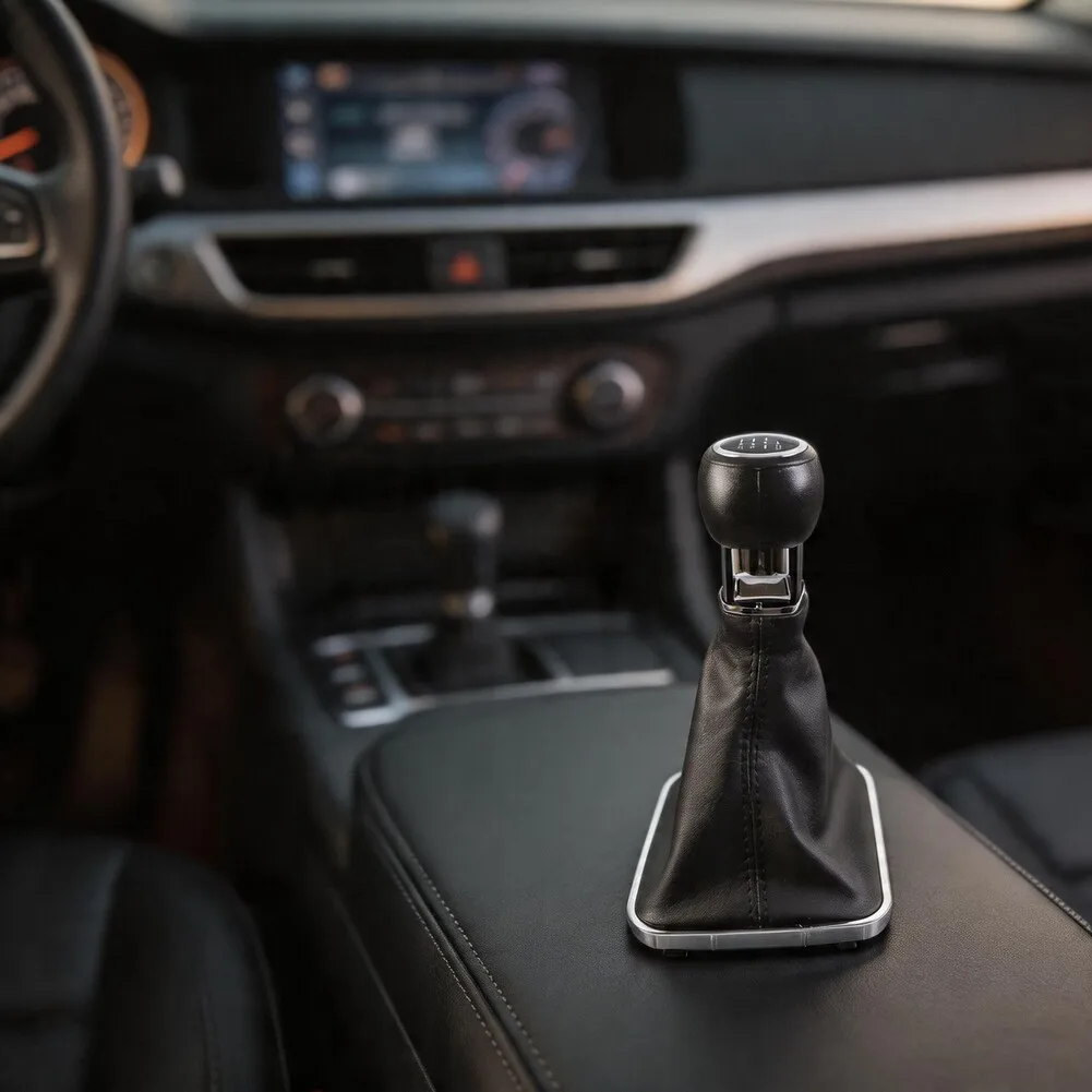 /Black /Leather /Manual Gear Shift Knob Assembly 6 With Stitching For Opel For Zafira B 2005 2006 2007 2008 2009 2010 2011 2012
