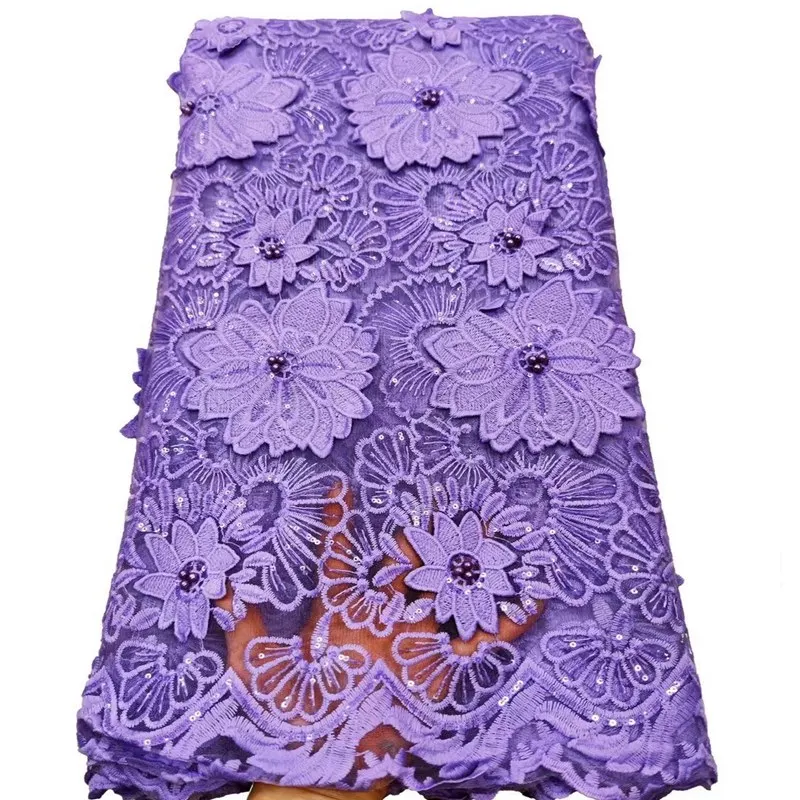 

New Arrival cordl Lace beads Fabric Special Nigerian embroidered French Tulle lace TS1069