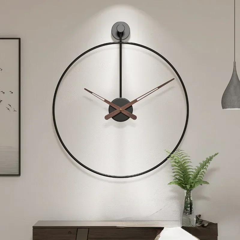 Exquisite living room Nordic Metal Gold Watch Wall Large Decor Round Watch Wall Minimalist House Reloj De Pared Home Decor