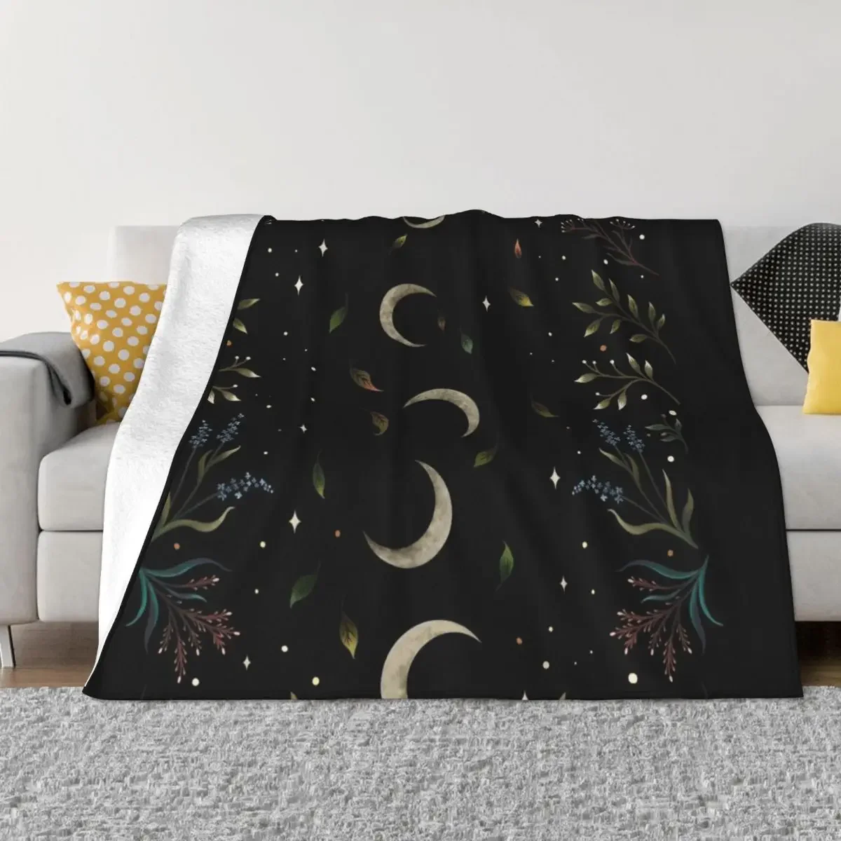 Crescent Moon Garden Throw Blanket Baby Personalized Gift Beautifuls Furrys Blankets