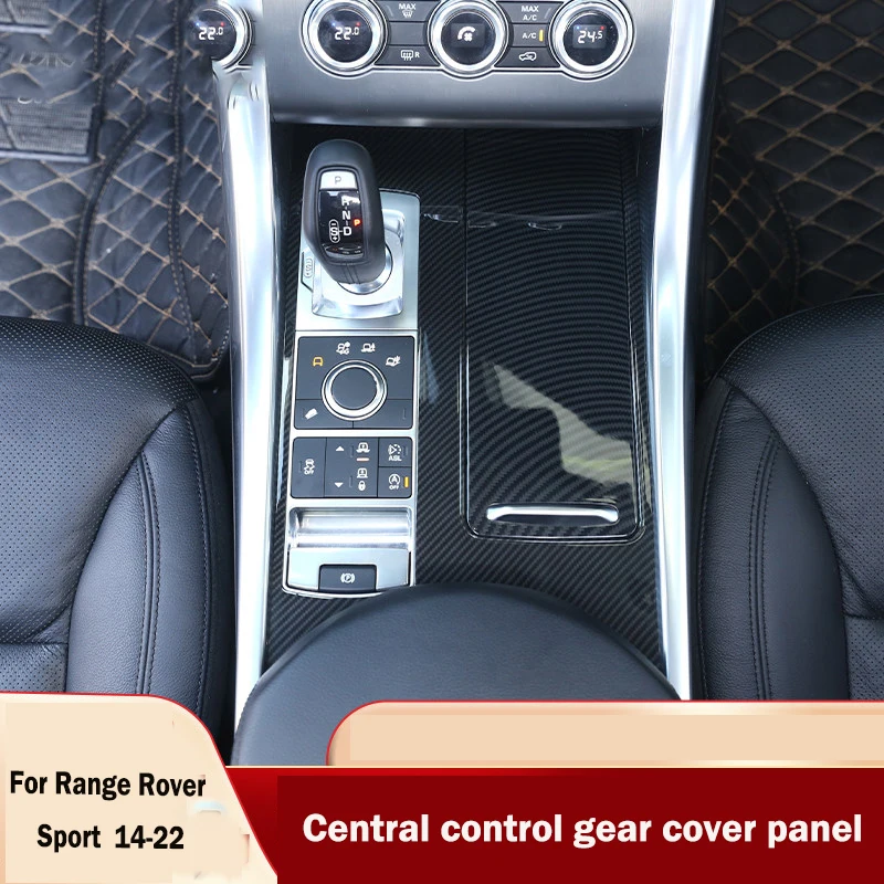 For 14-22 Range Rover Sport Interior ABS Carbon Fiber Pattern Central Control Panel Decorative Accessories
