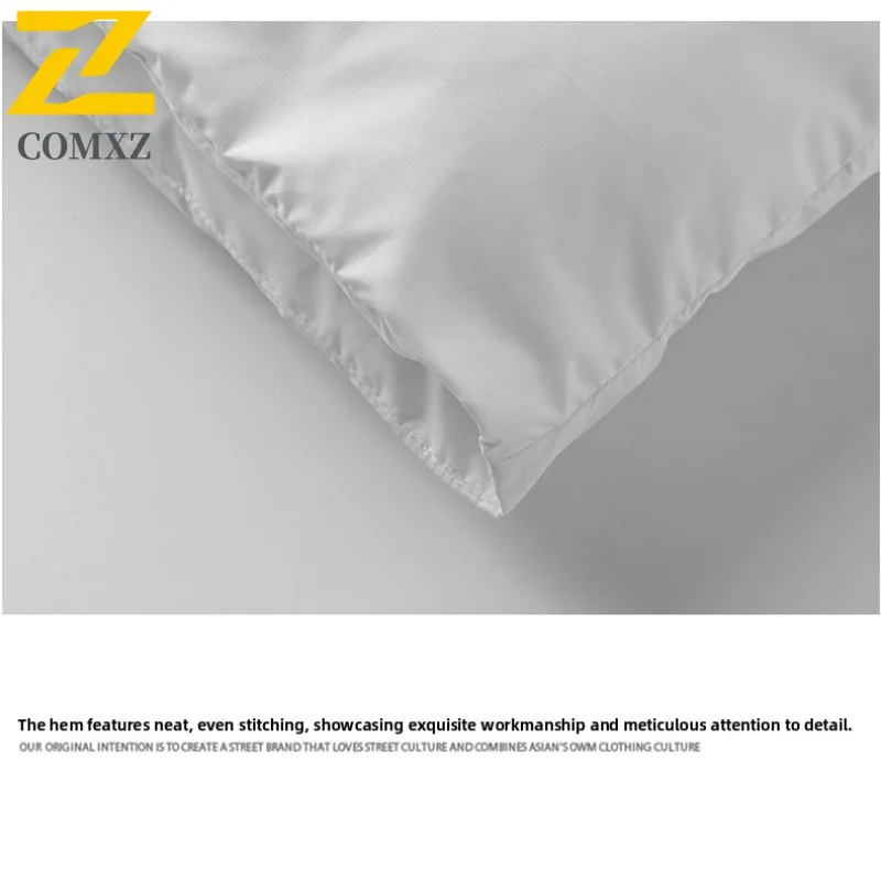 COMXZ hommes doudoune 2025 col montant doudoune de haute qualité rembourré veste tendance thermique décontracté 90% duvet de canard blanc manteau