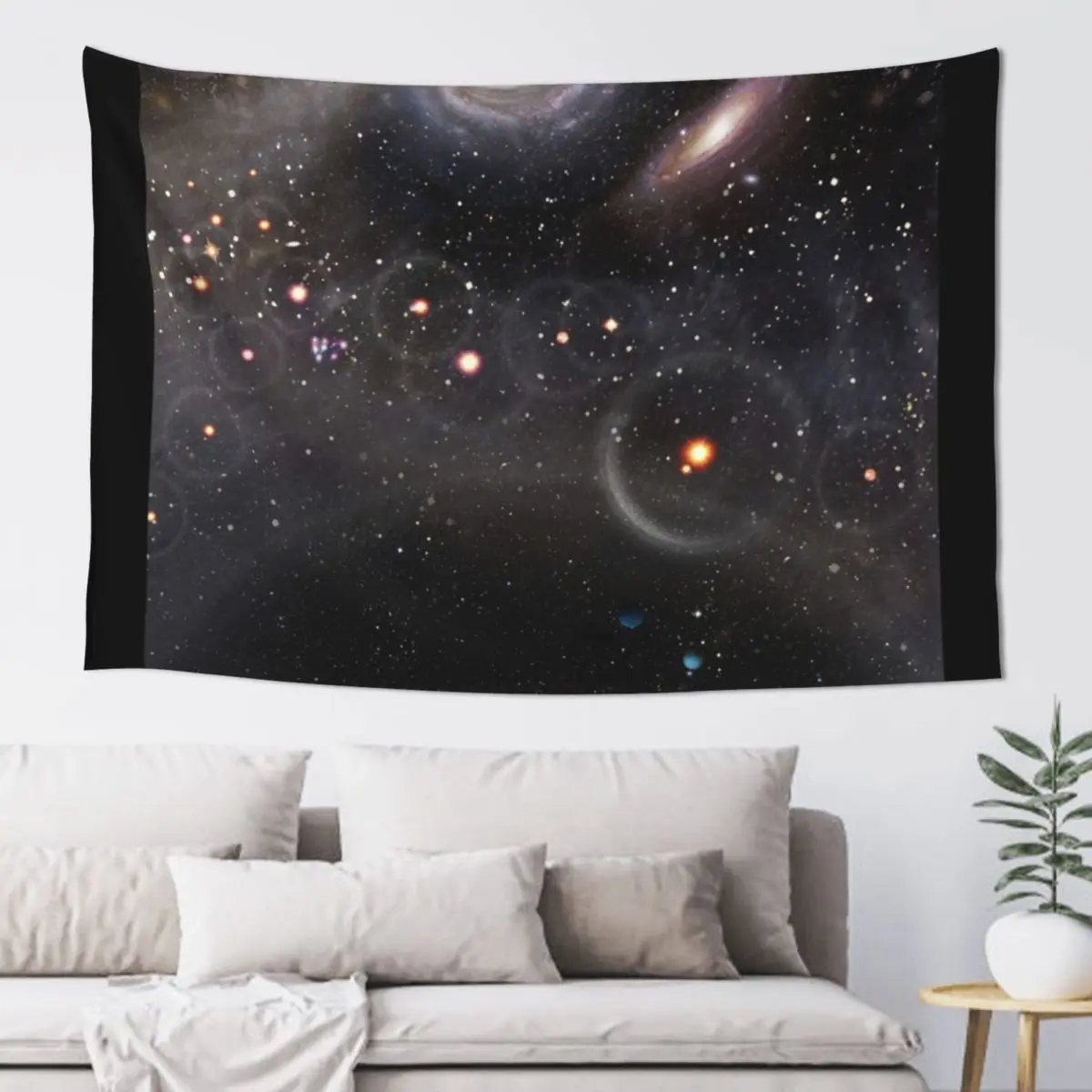 

Observable Universe Illustration on rectangle (vertical layout) Tapestry Wall Carpet Wallpaper Decor For Room Tapestry