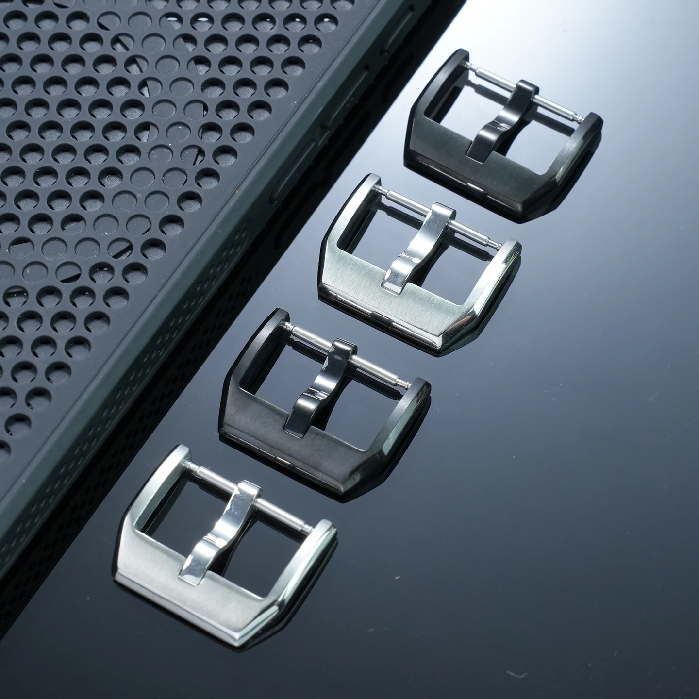 Suitable for IWC engineer stainless steel watch buckle, rubber strap stainless steel folding clasp, men's watch accessories 20mm