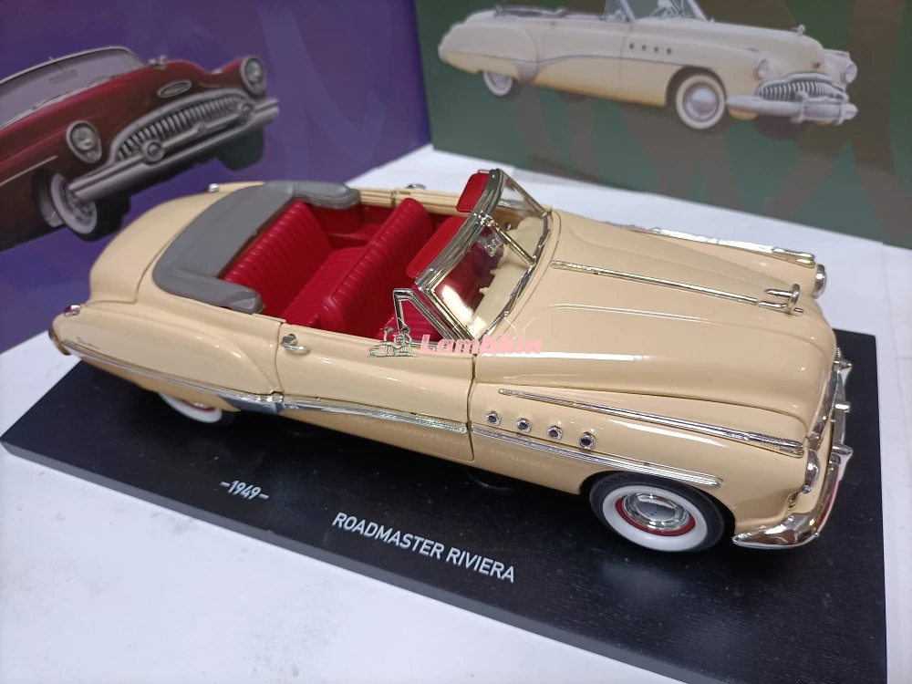 Ornement de collection de voiture classique, cadeau de chaise souvenir, modèle convertible, Buick Roadmaster, Riviera 1/18, Original 1949