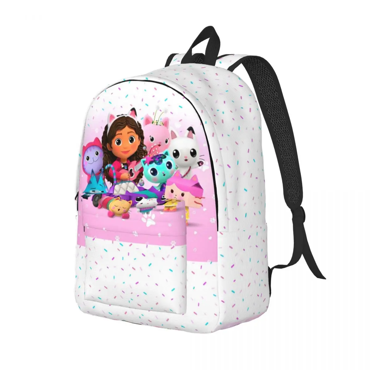 Gabbys Cartoon Dollhouses Kawaii Teenage Backpack Outdoor High School Hiking Travel Cute Anime Daypack Men Women Shoulder Bag