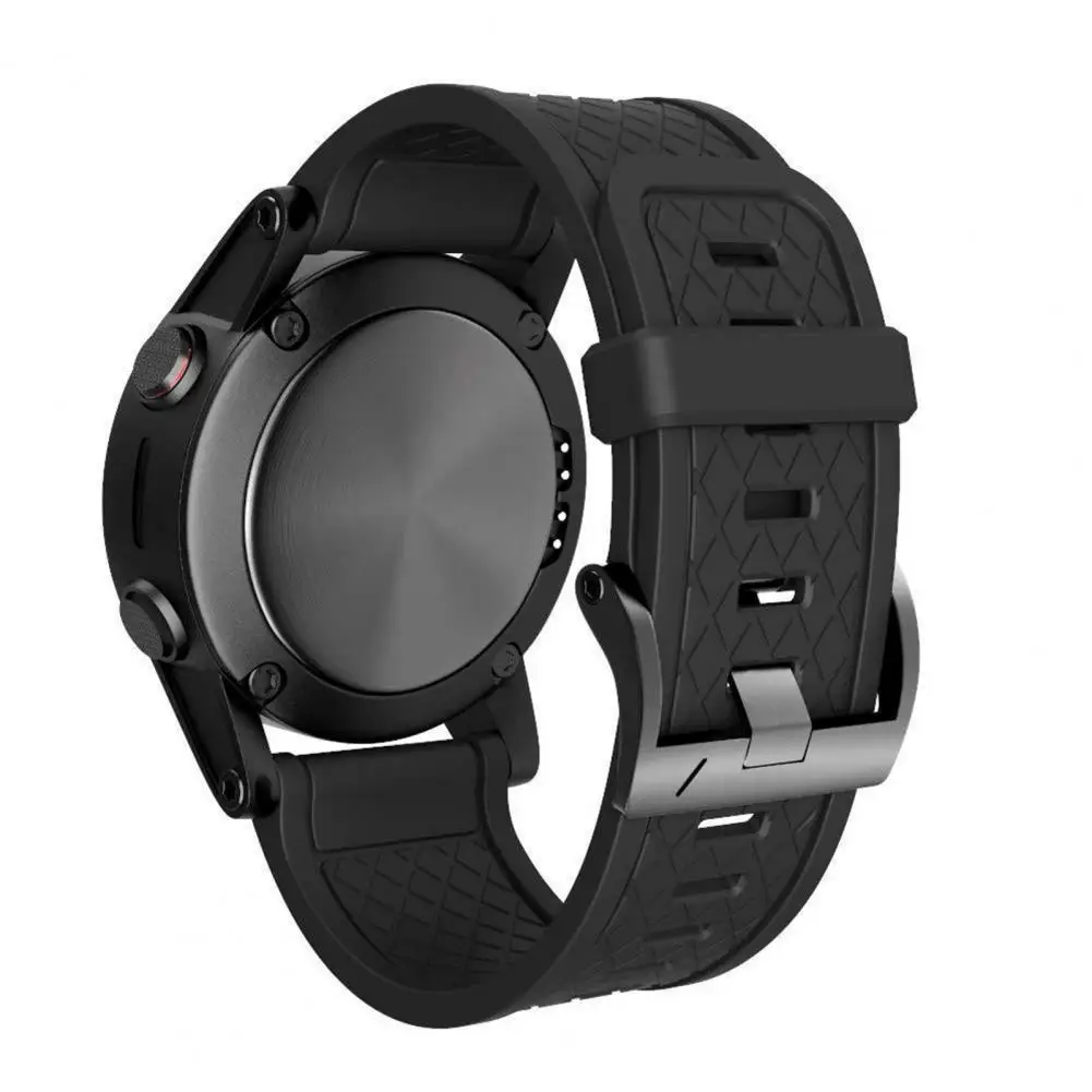 

Odorless Silicone Wristband Comfortable Soft Silicone Watch Strap with Safety Buckle Wristwatch for Men for All-day for Active
