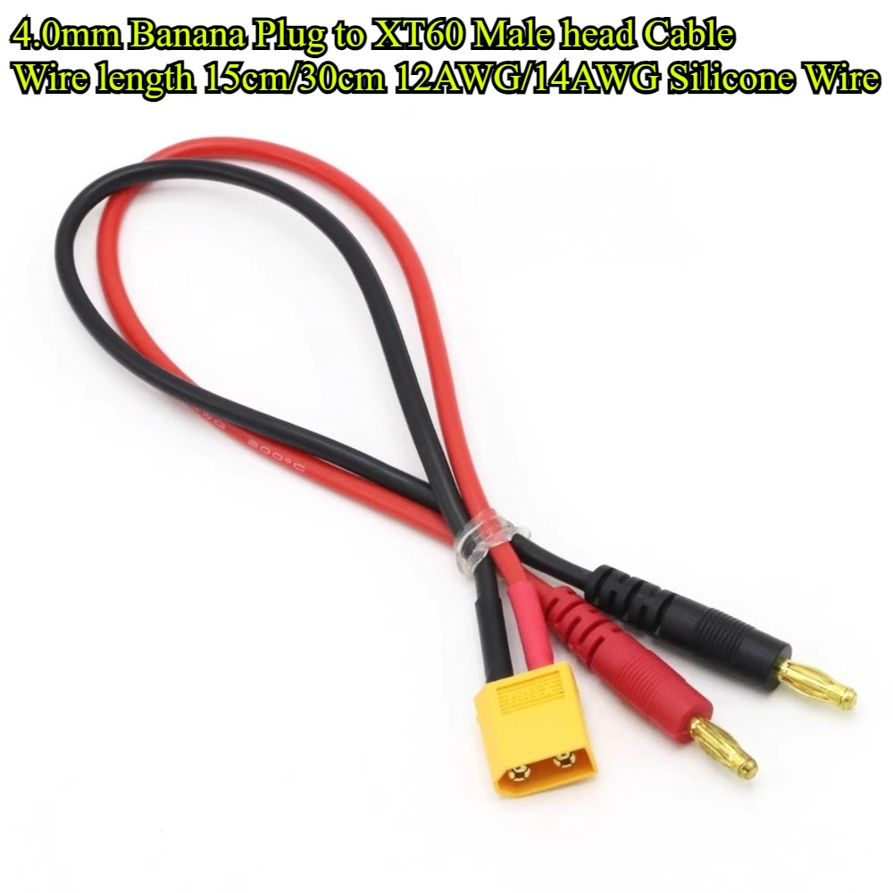 Imax B6 خط شحن 4.0 مللي متر الموز التوصيل إلى XT30 XT60 XT90 HXT4.0 T التوصيل مع 14/12AWG كابل السيليكون 15 سنتيمتر 30 سنتيمتر لبطارية ليبو Rc #5