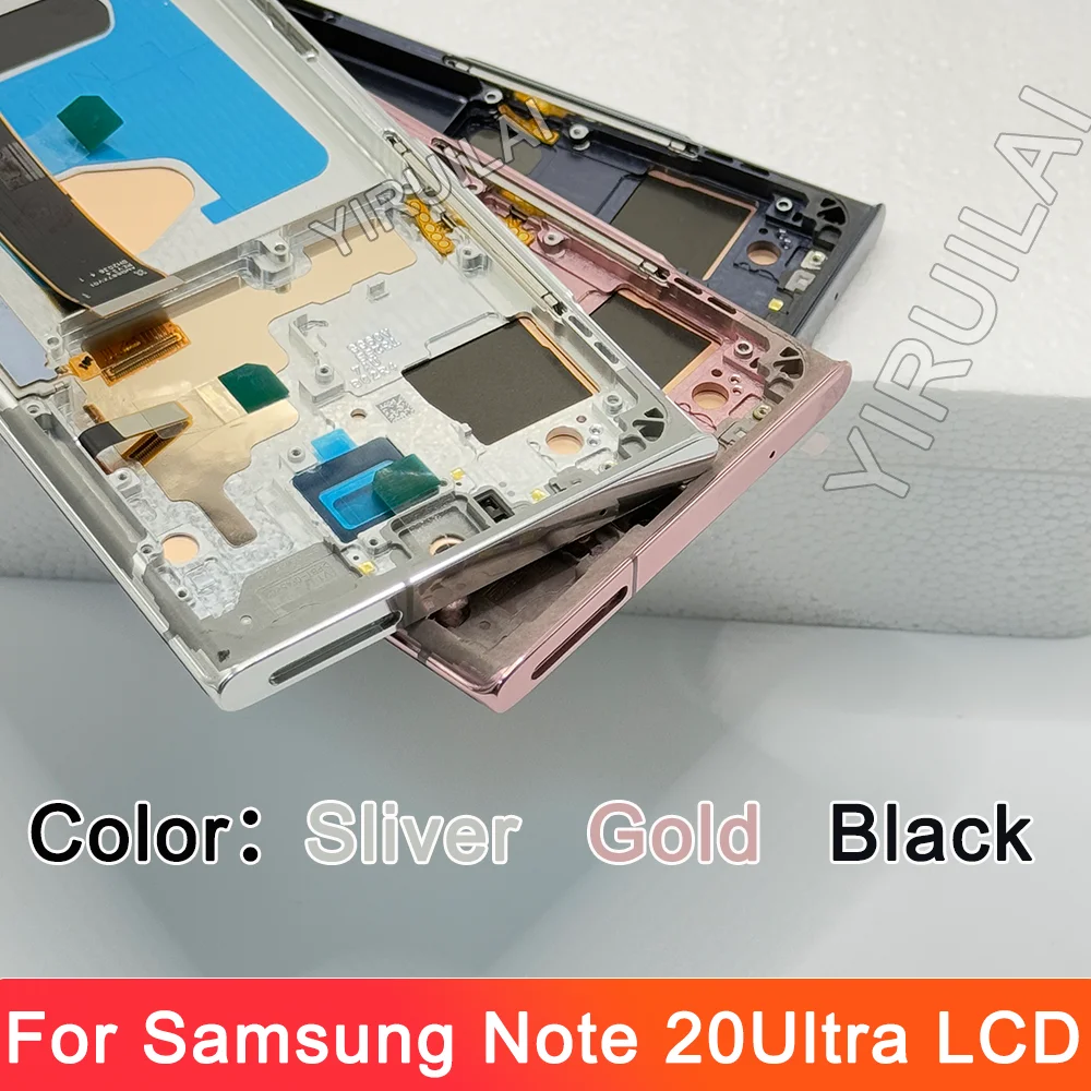 Tela OLED Note 20 Ultra de 6,67 polegadas para Samsung Galaxy Note20 Ultra N985F N986B Display LCD Tela de toque de montagem digital