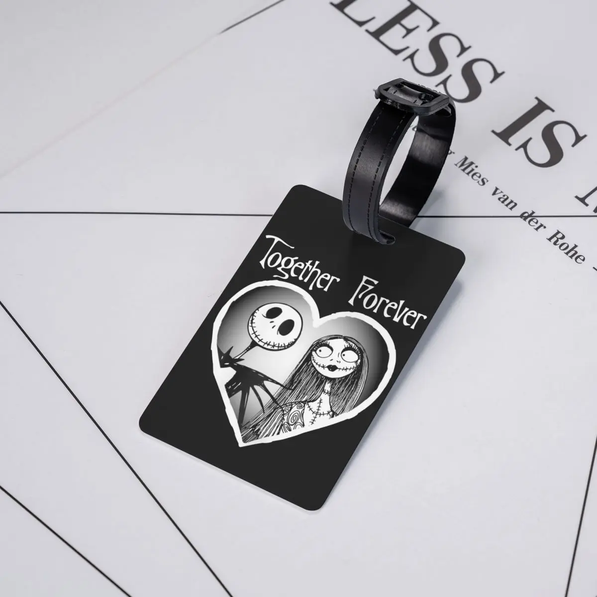 Custom Nachtmerrie Voor Kerst Bagagelabel Halloween Film Jack Skullington Privacy Cover Id Label Voor Reistas Koffer