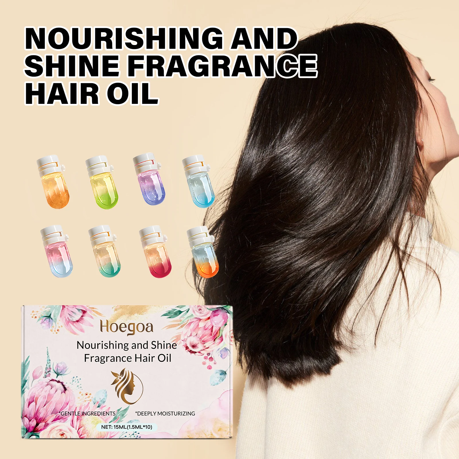 Fragrance Hair Essential Oil Capsule Nourishing Moisturizing Repair Curly Dry Hair Lasting Floral Scent Women Hair Care Product