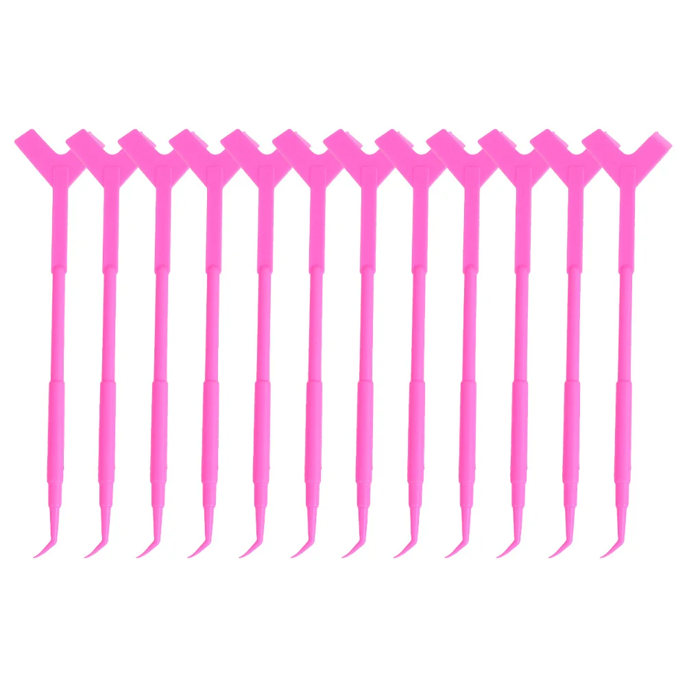 NOLITOY 12pcs Escova de cílios postiços Ferramenta de extensão de cílios Aplicador de maquiagem Fibras Pente Rímel Cílios enxertados