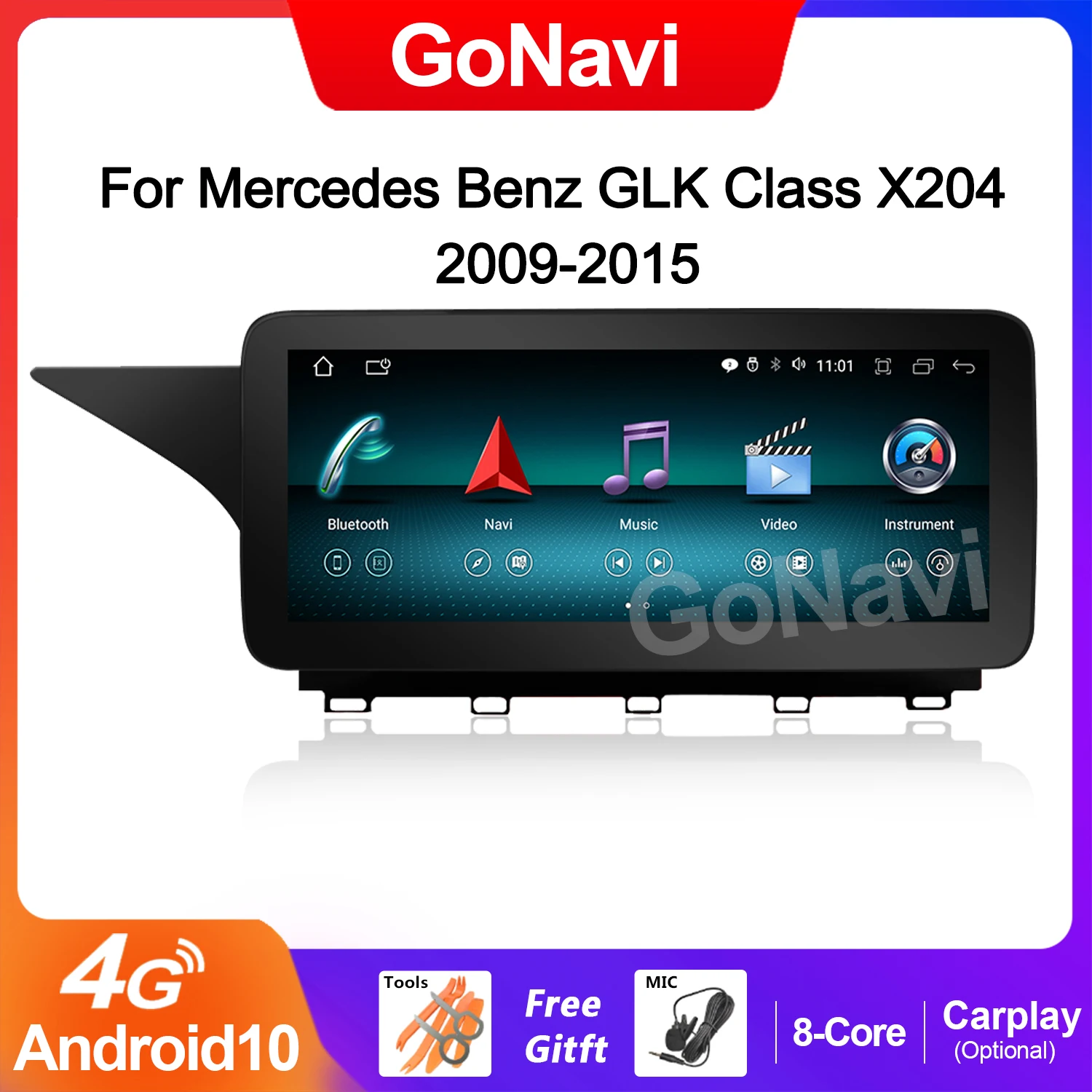 

GoNavi Восьмиядерный Android 10 Автомобильная фотосессия для Mercedes W246 2011-2018 WIFI 4G SIM BT Carplay Auto GPS Navi мультимедийный плеер