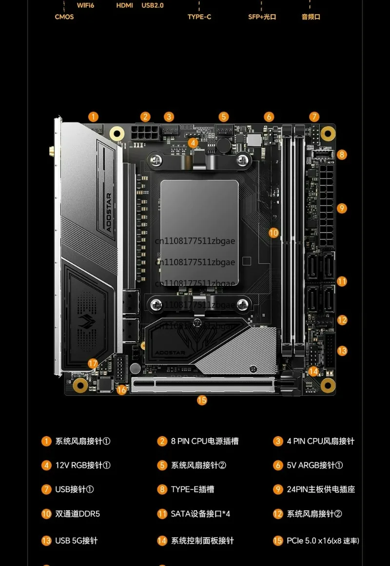 CPU kit gaming motherboard AMD9 9955HX3D high-performance ITX motherboard