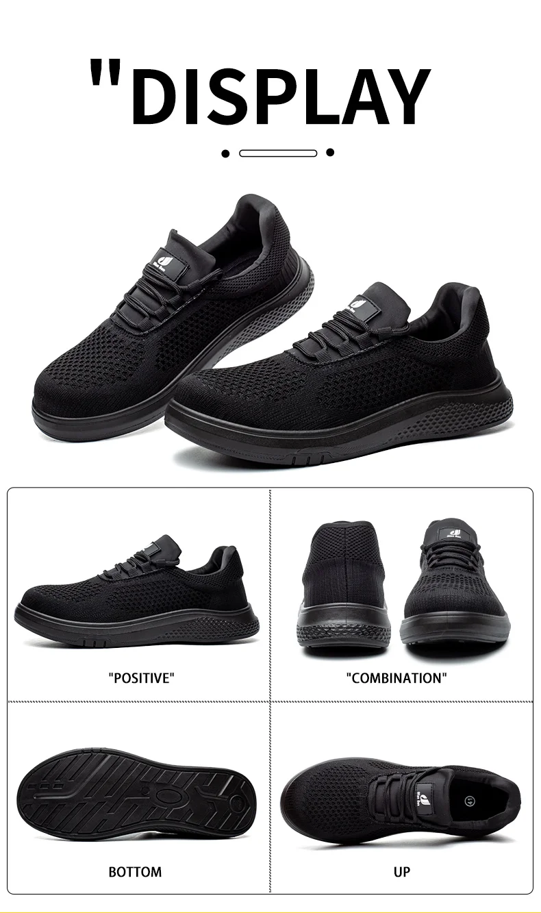 Neue rutschfeste Arbeitsschuhe für Herren, Stahlkappenschuhe, durchtrittsichere Arbeitsschuhe für die Baubranche, bequeme Sportschuhe für Herren – Detail 13