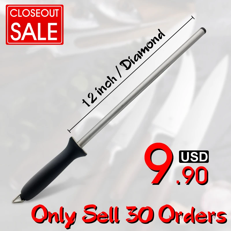TAIDEA 12inch Knife Carmic/Diamond Sharpening rod T0823D steel Professional Kitchen sharpening system knife sharpener tool