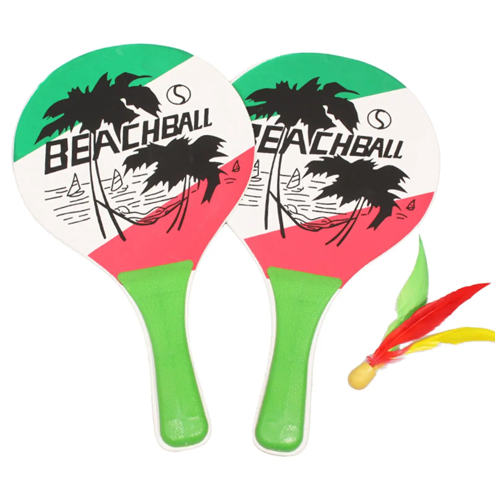 Badminton Racket and Ball Physical Exercise Outdoor Toys Paddle Playset Badminton Racquet for Beach Gym Indoor Practice Beginner