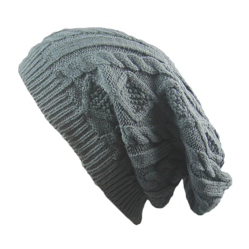 Winter Women Beanies Knitted Hat Cotton Twist Pattern Caps Autumn Warm Thick Outdoor Fashion Casual Soft Knitted Hats